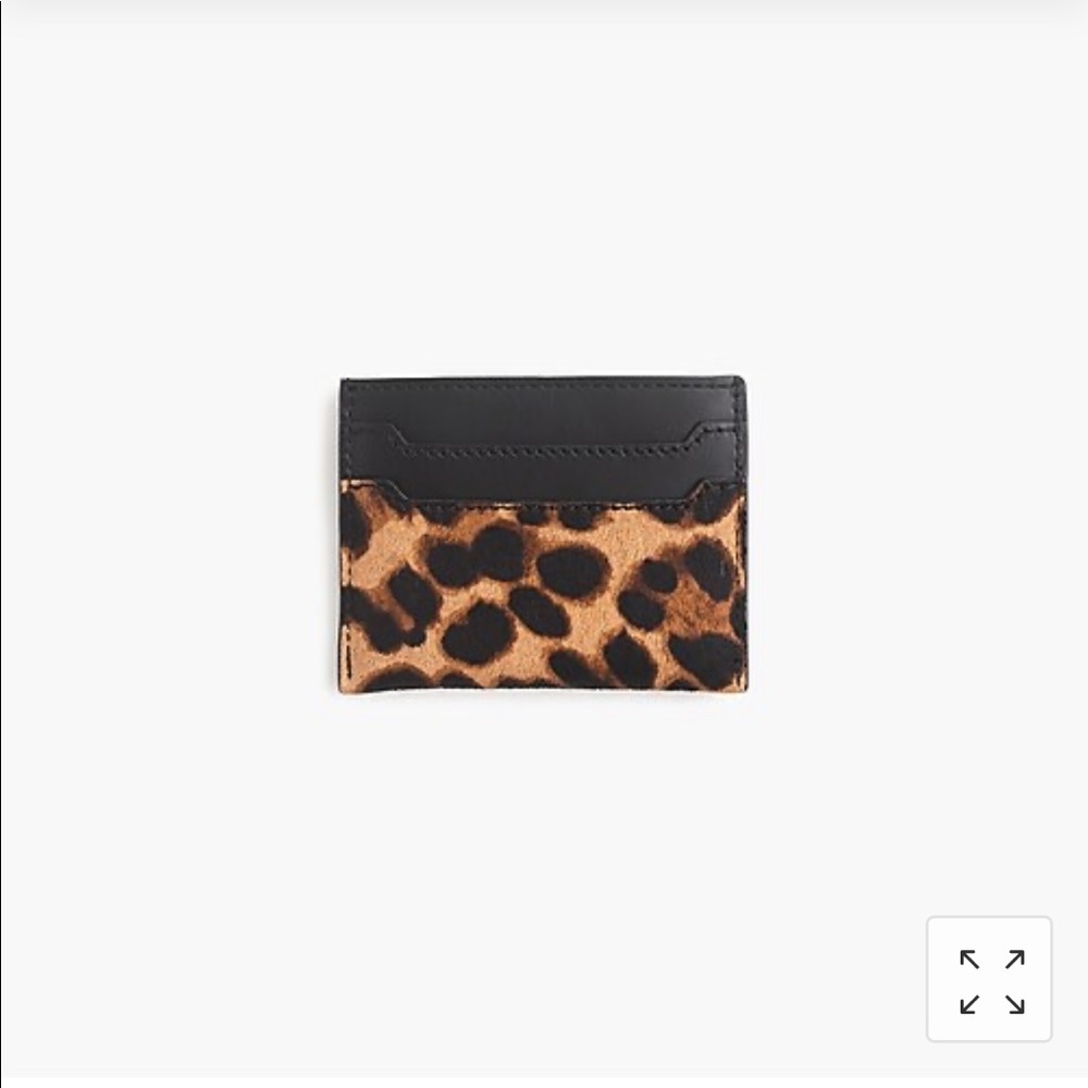 J. Crew Italian leather card case in calf